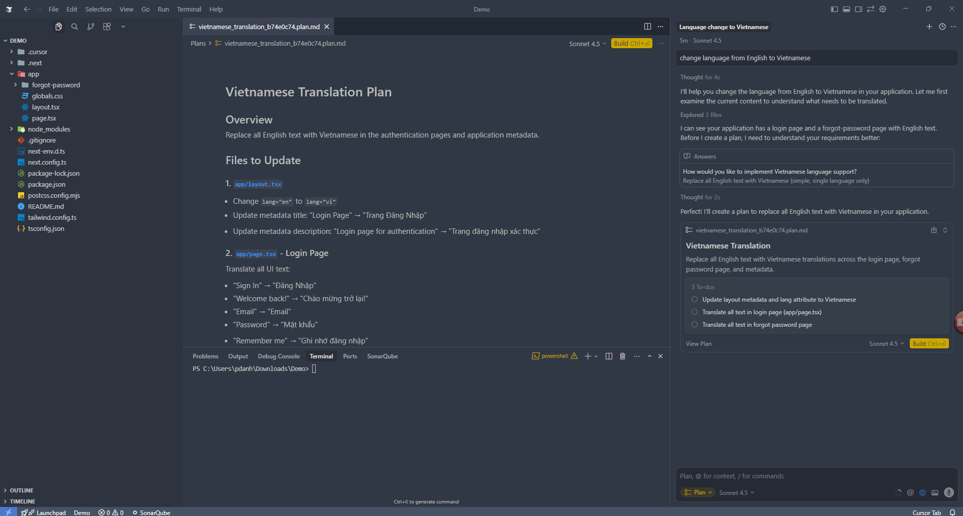 Plan Mode Cursor AI - create plan