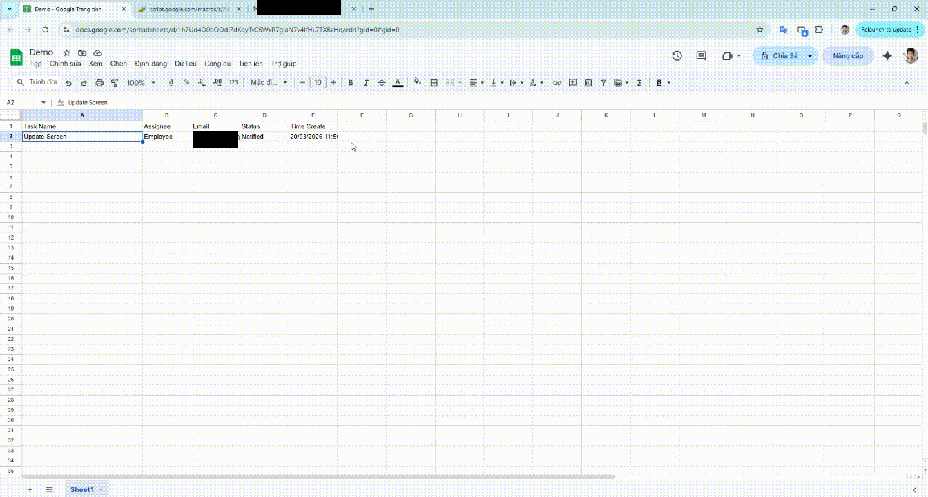 Deleting tasks and sending notifications using Google Apps Script